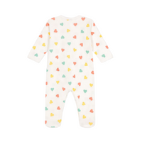 heart print footie