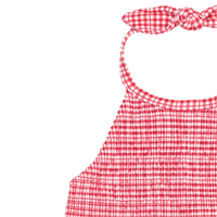 smocked halter bikini