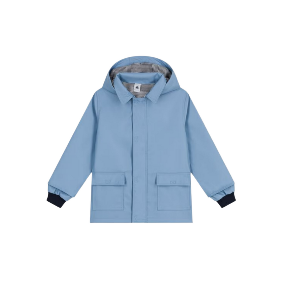 hooded rain coat