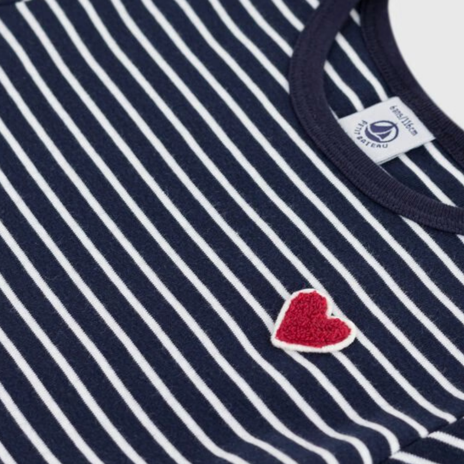 heart ss stripe dress