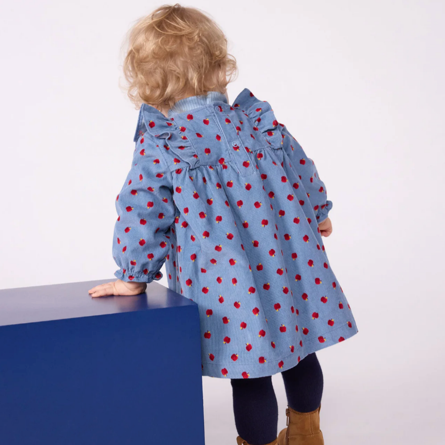 apple corduroy dress