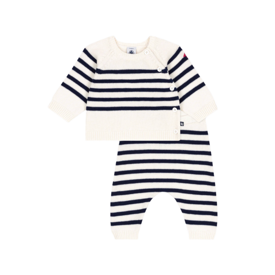 stripe knit set