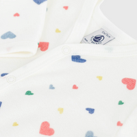 velour multi hearts footie