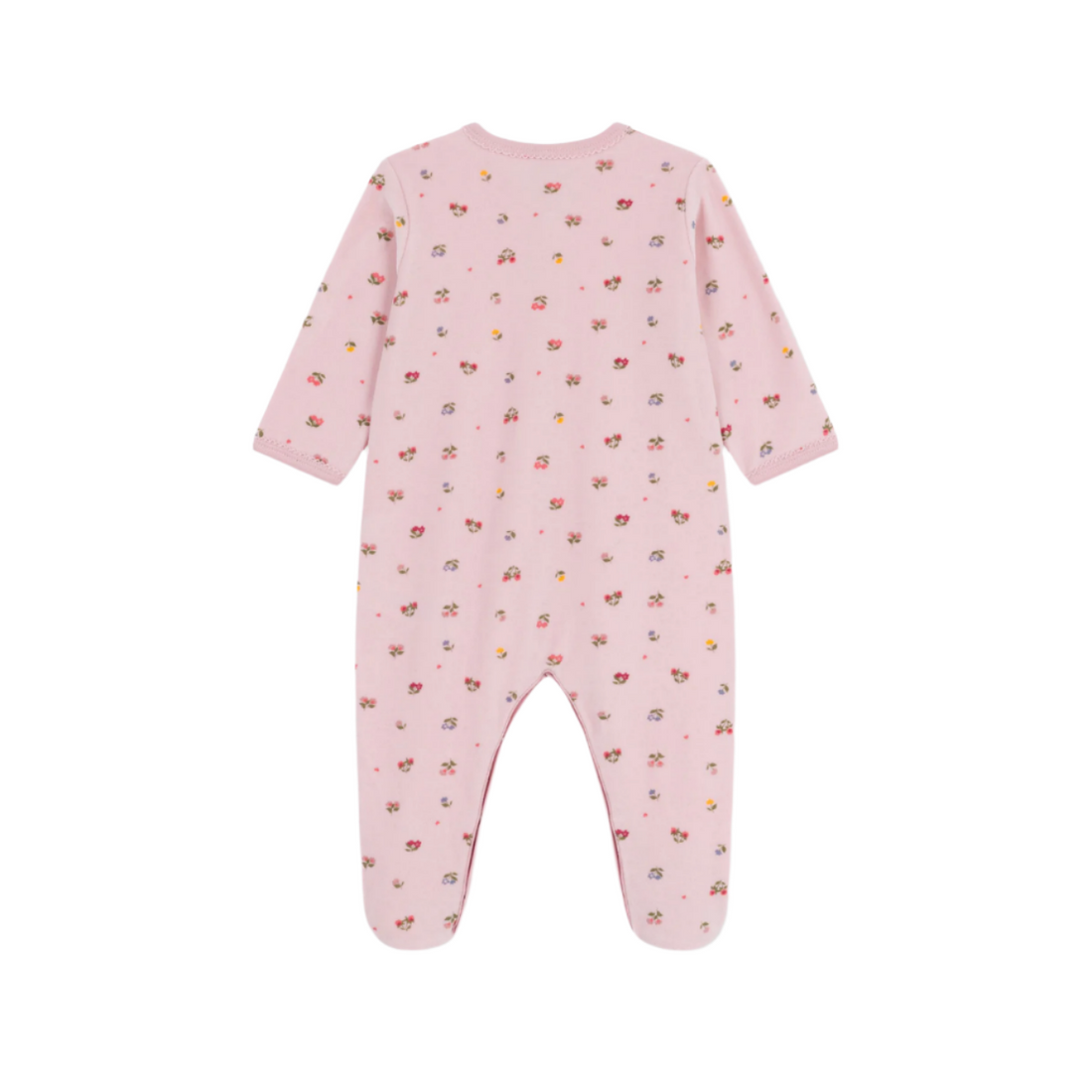 velour floral footie