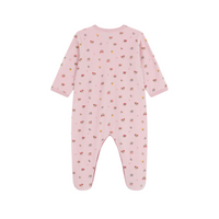 velour floral footie