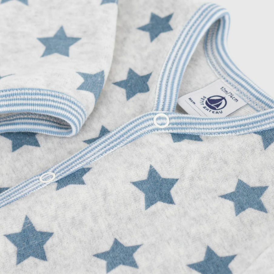 star print footie