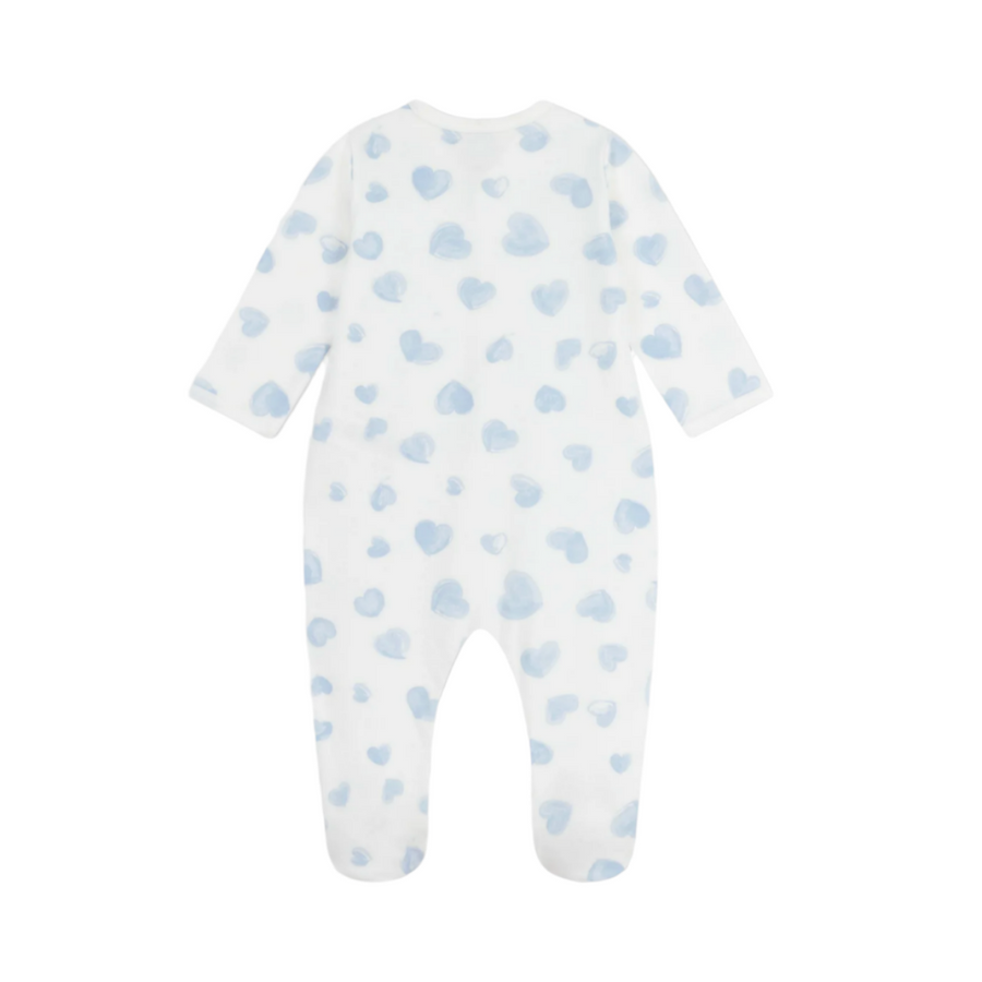 heart print footie