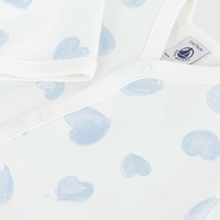 heart print footie