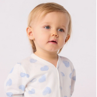 heart print footie