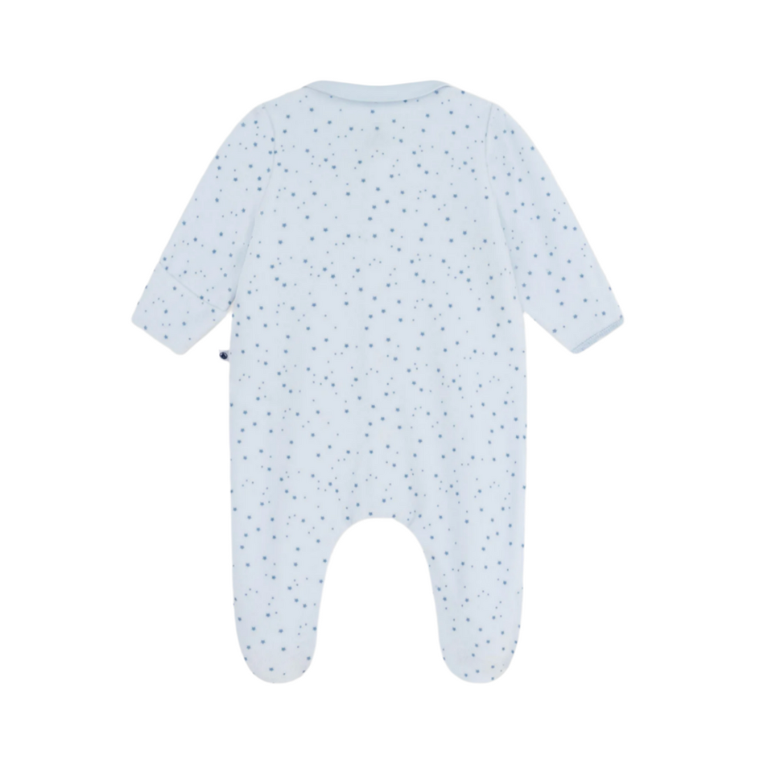 velour collared footie