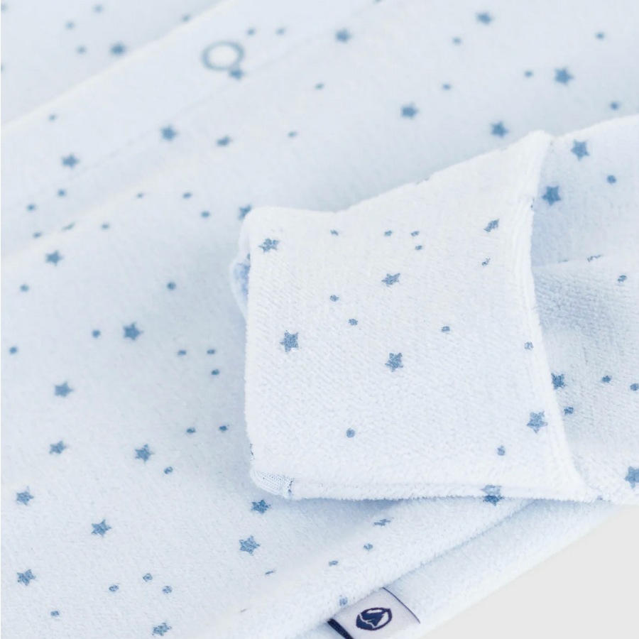 velour collared footie