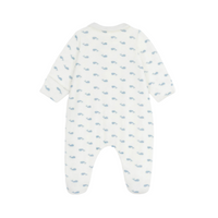velour whale footie