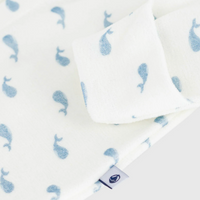 velour whale footie