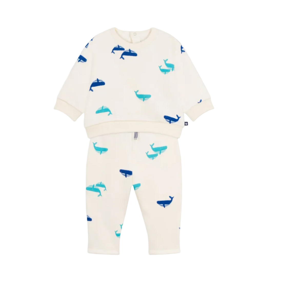 whale sweatshirt set