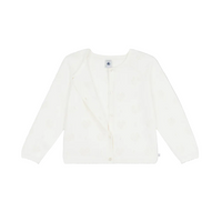 pointelle heart cardigan