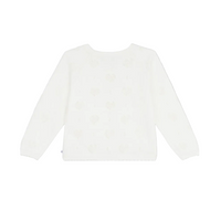 pointelle heart cardigan