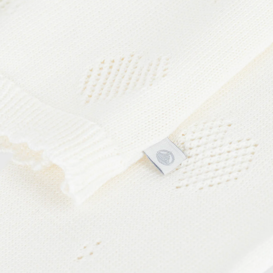 pointelle heart cardigan