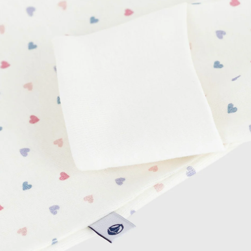 multi heart collar footie