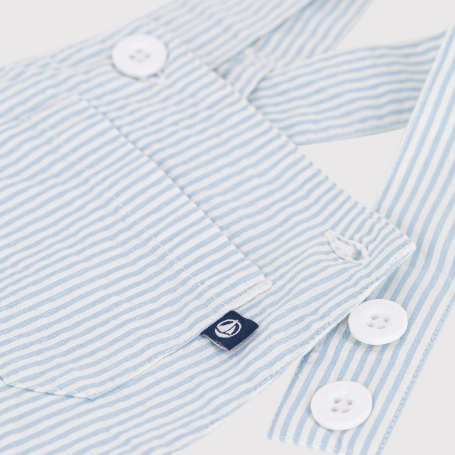 stripe short overall