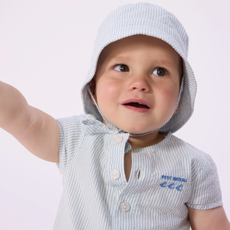 seersucker bucket hat
