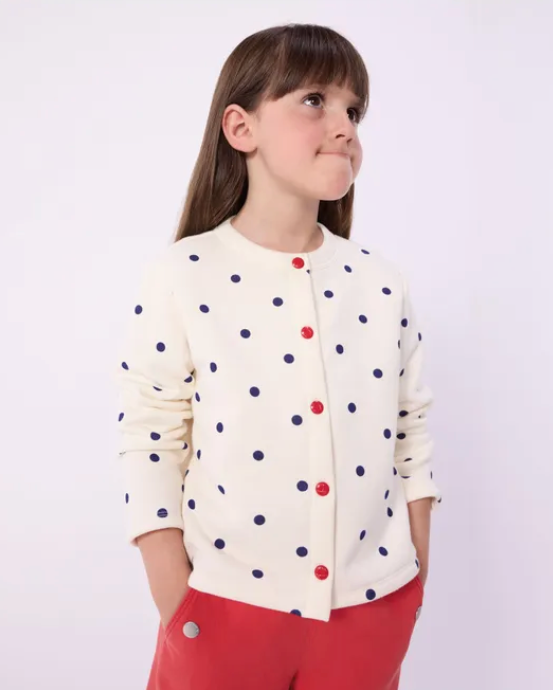 polka dot cardigan