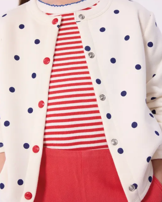 polka dot cardigan