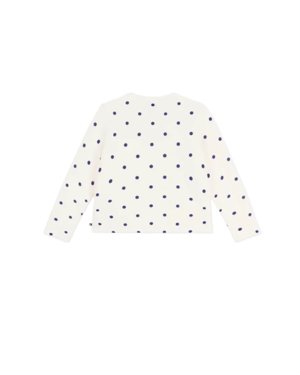 polka dot cardigan