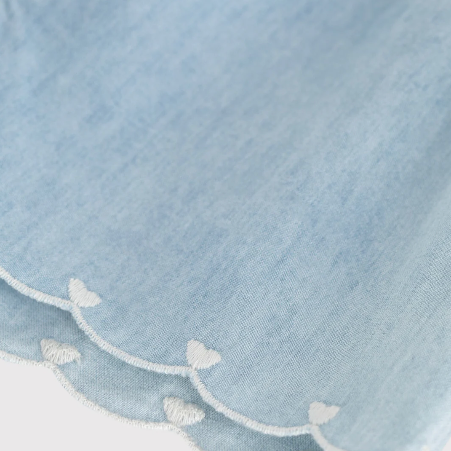 chambray scallop short
