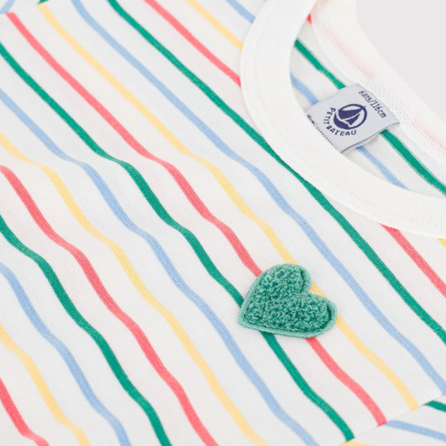 ss heart stripes dress