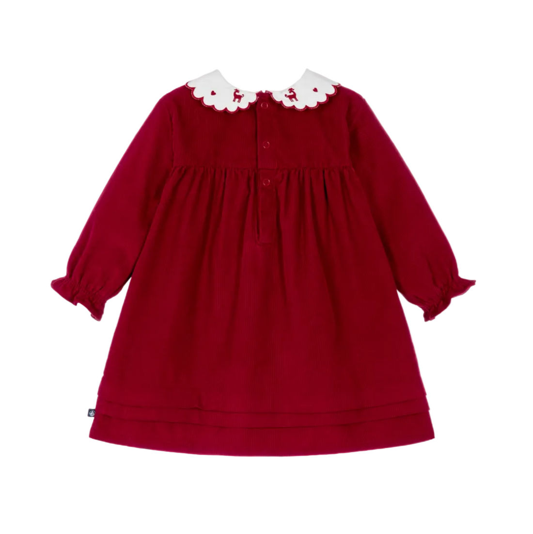 scallop collar cord dress