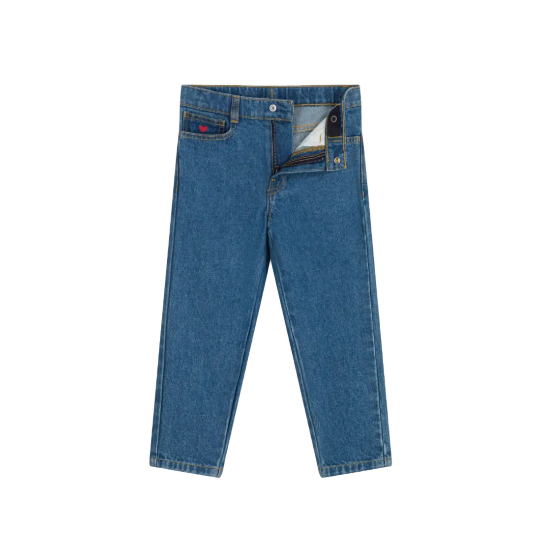 red heart denim pant