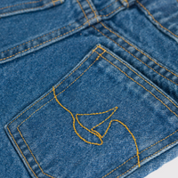 red heart denim pant