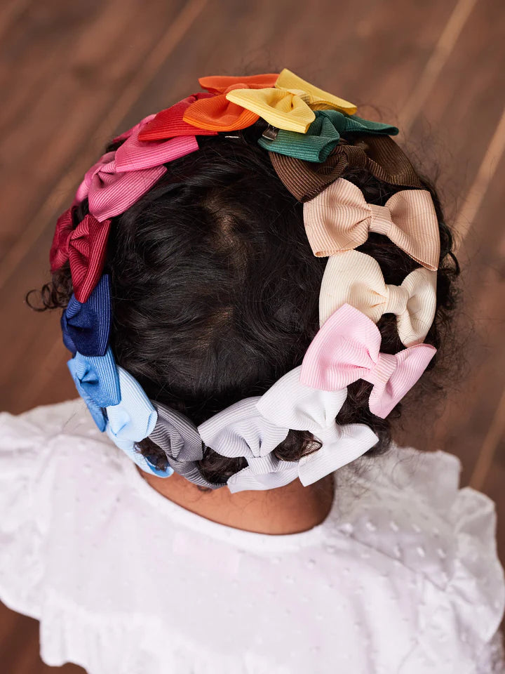 small bow clip baby blue