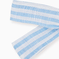 soft ribbon bow clip blue stripe