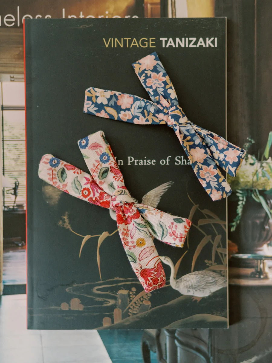 ribbon bow clip pink floral