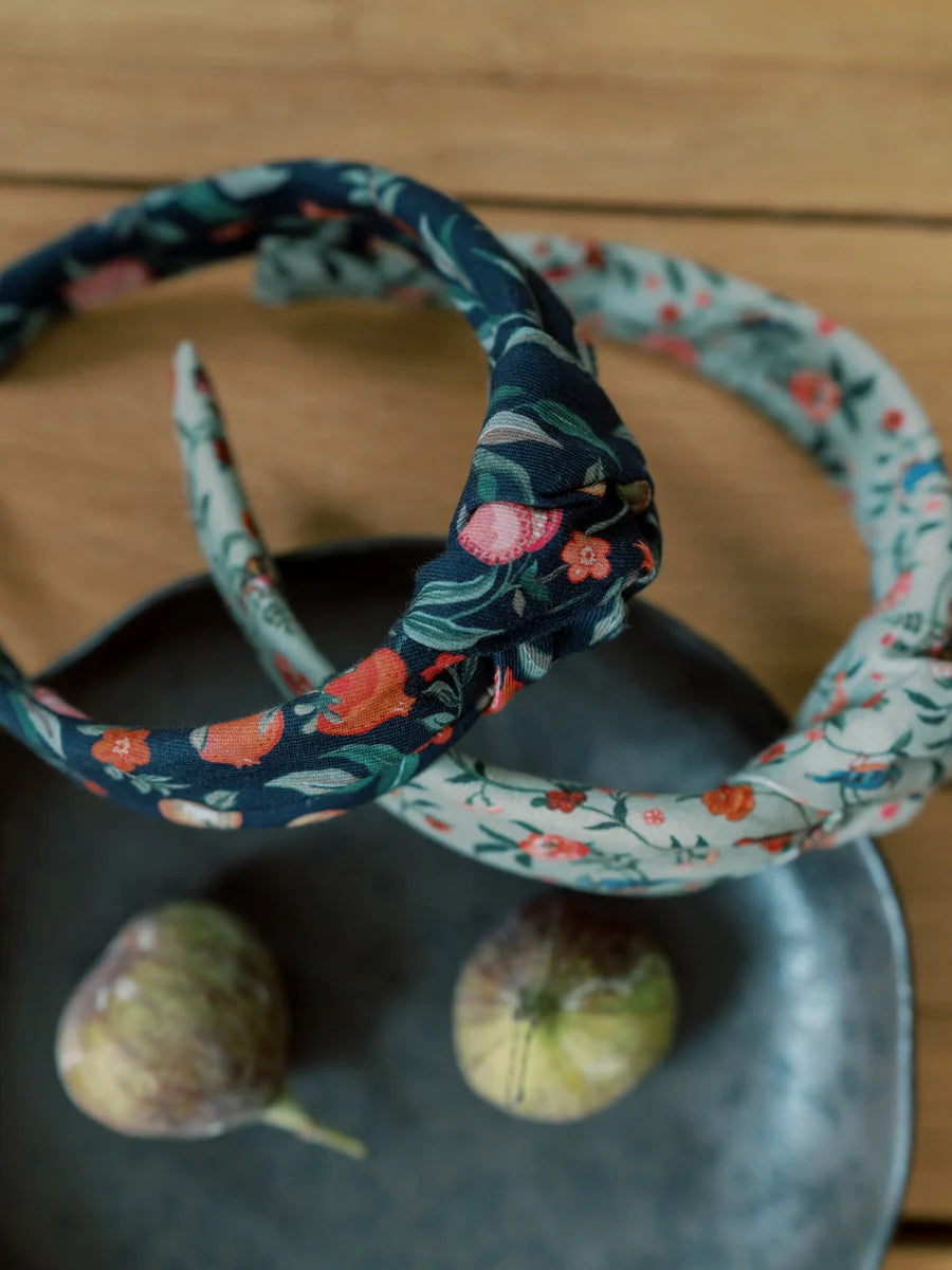 knot headband black pomegranate