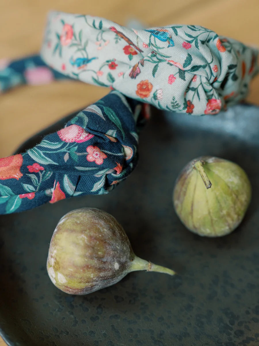 knot headband black pomegranate