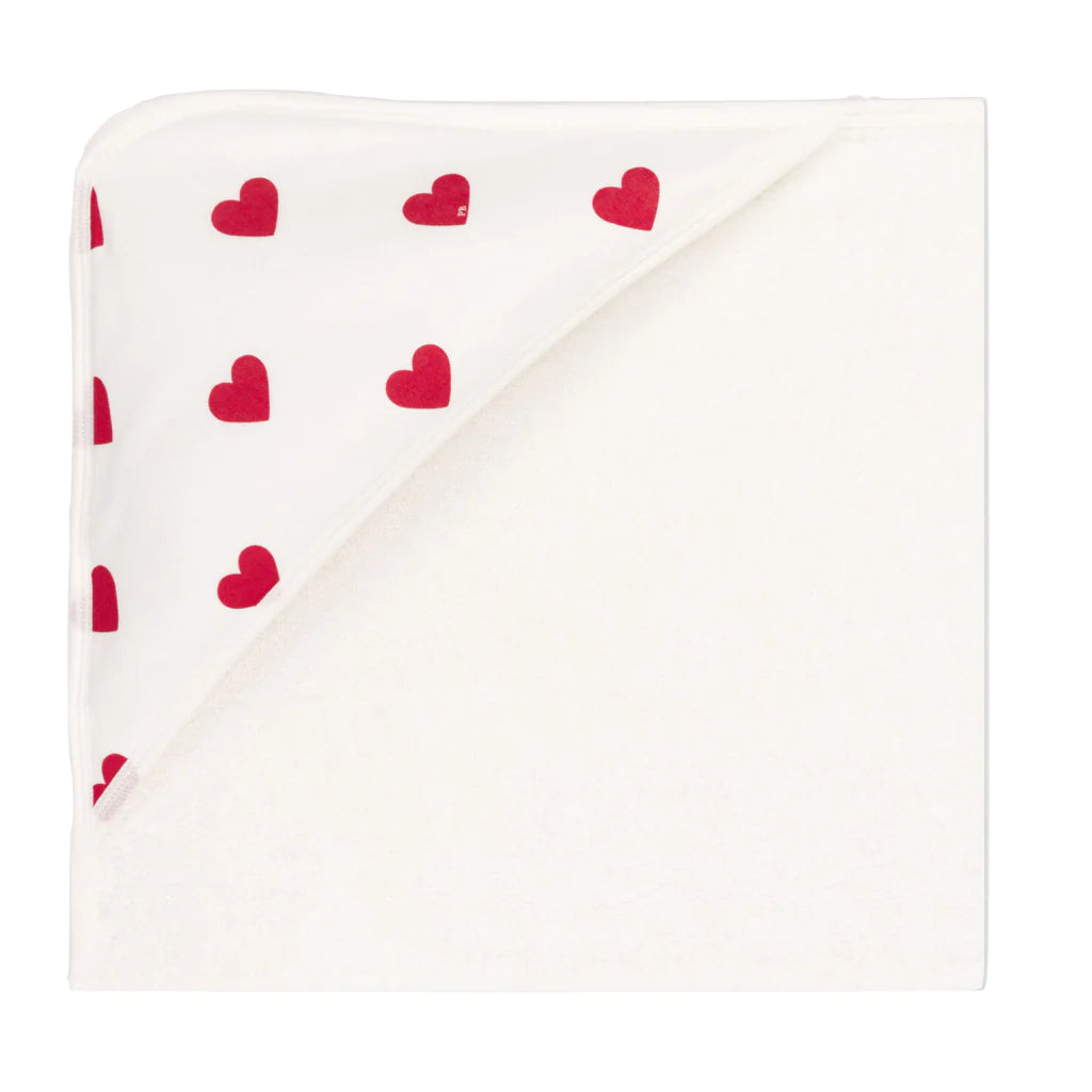 heart print towel