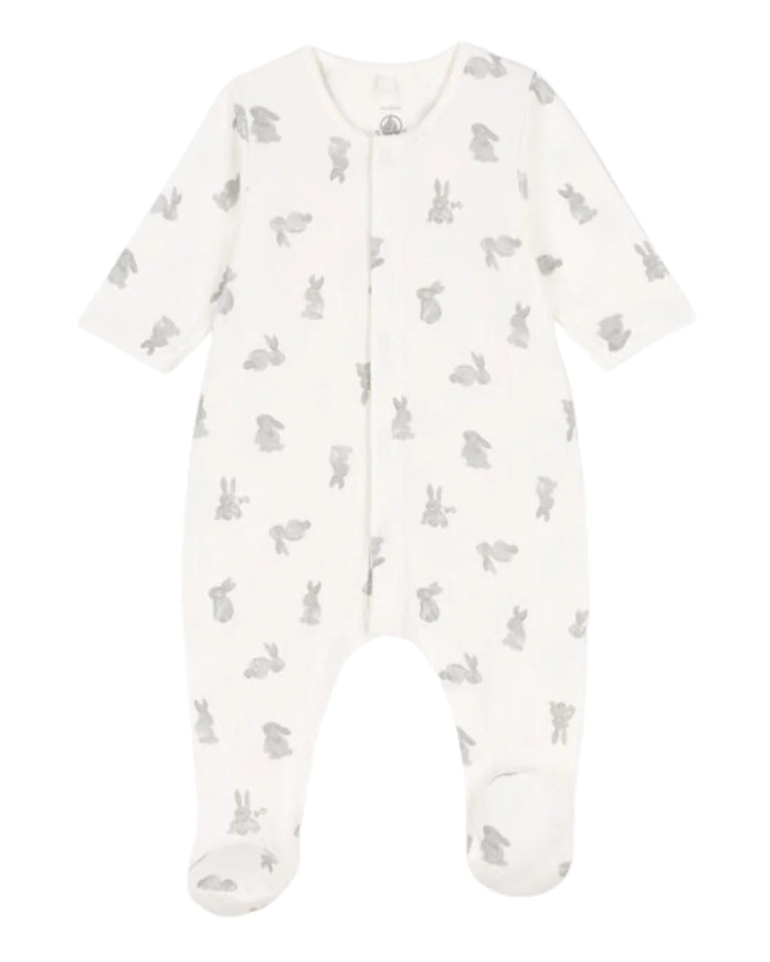 front snap bunny footie