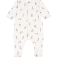 front snap bunny footie