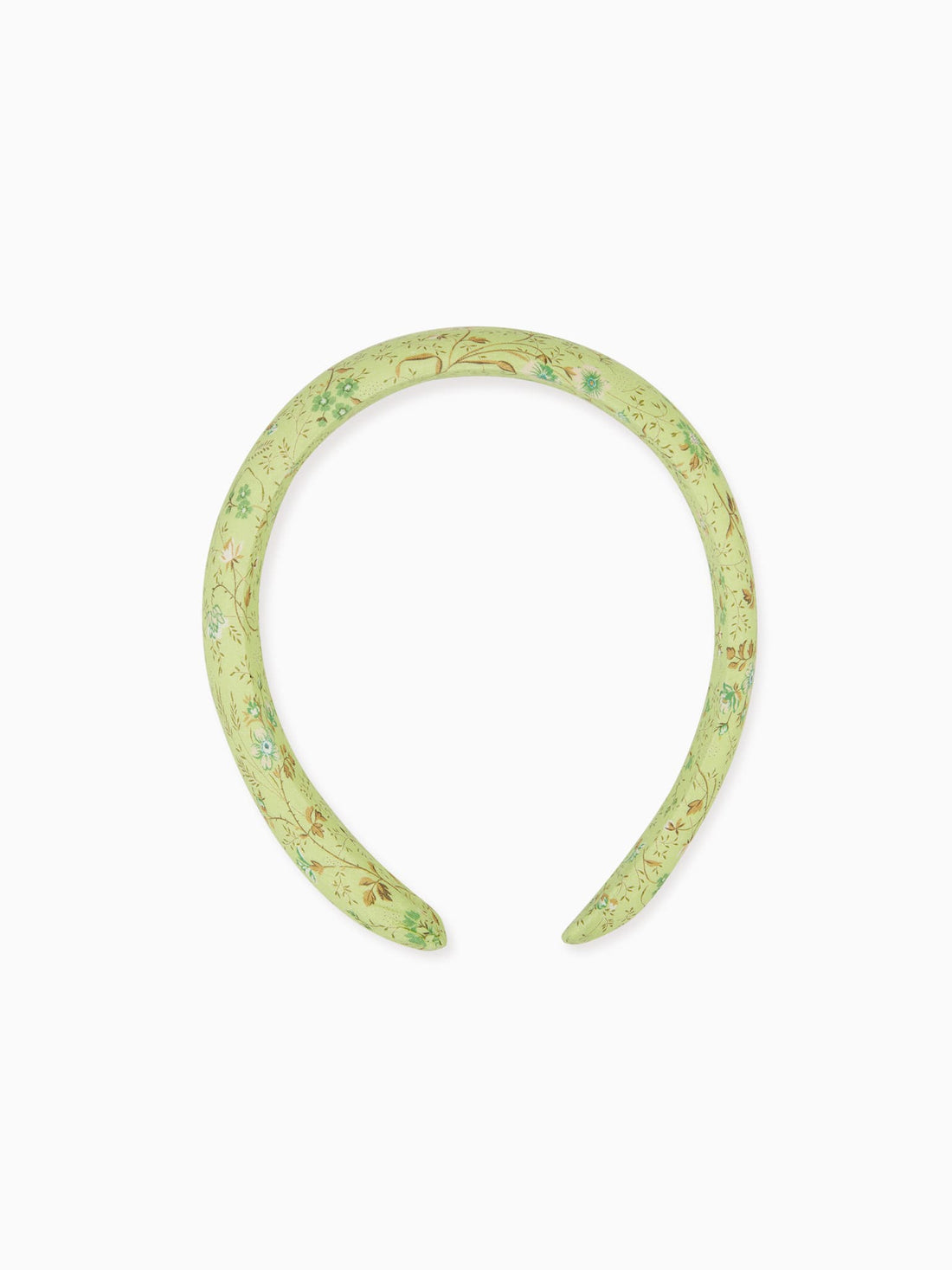 wide headband green floral