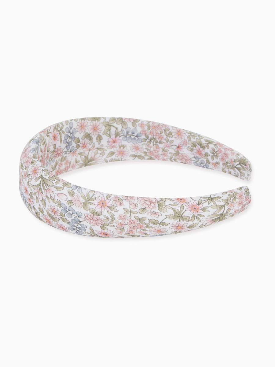 wide headband pink floral