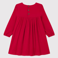 girls red ls corduroy dress