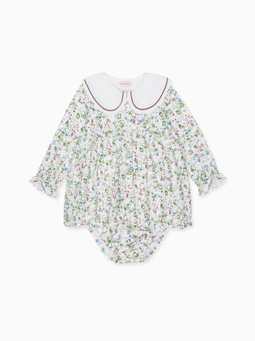 baby green floral calista set