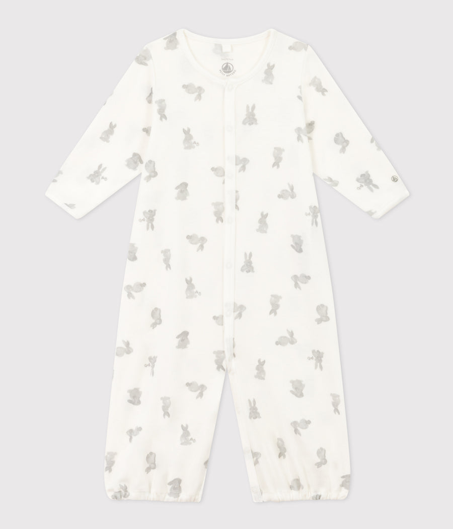 baby girl white bunny gown