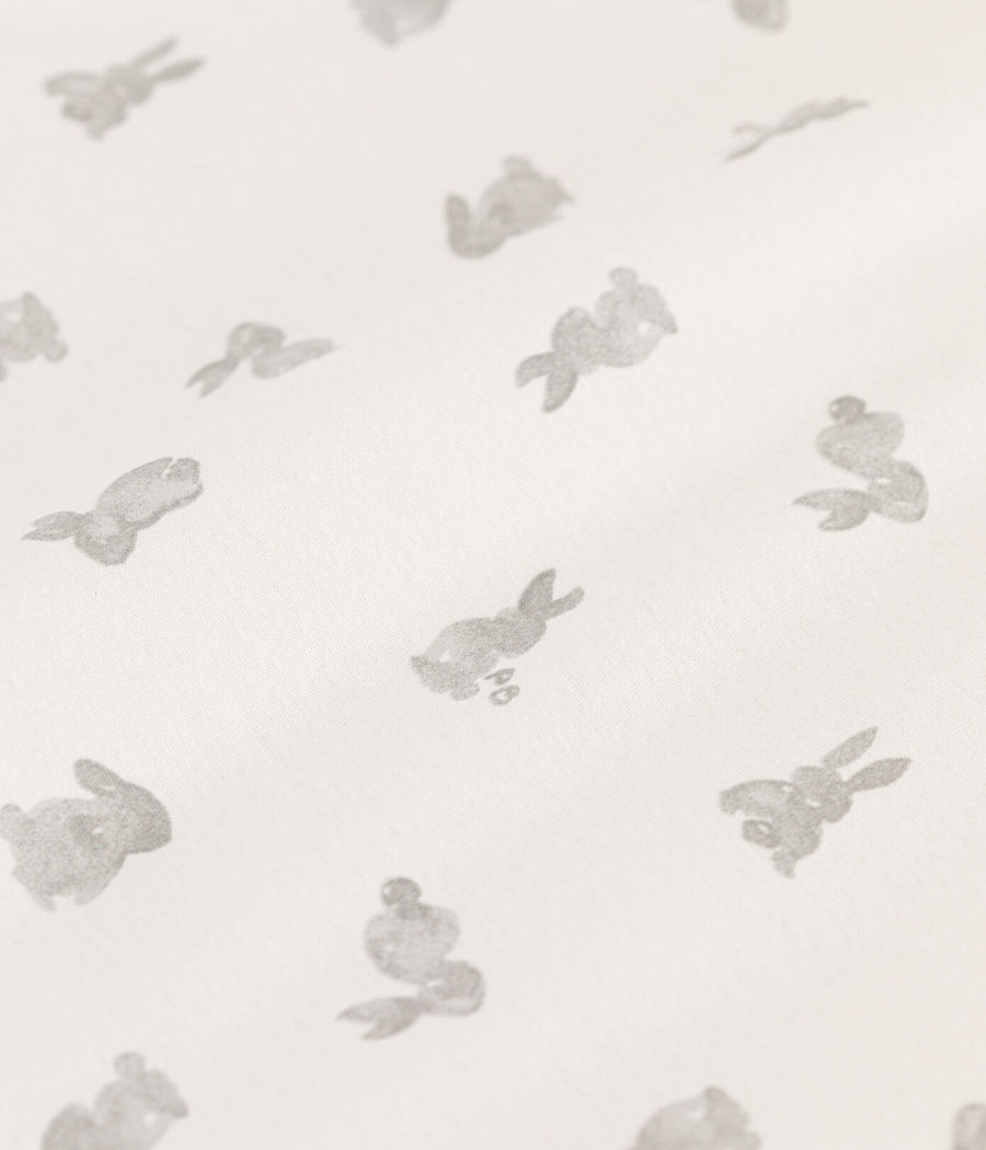 baby girl grey bunny bunting