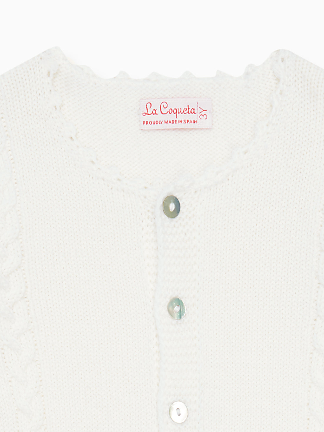 baby ivory feria cardigan