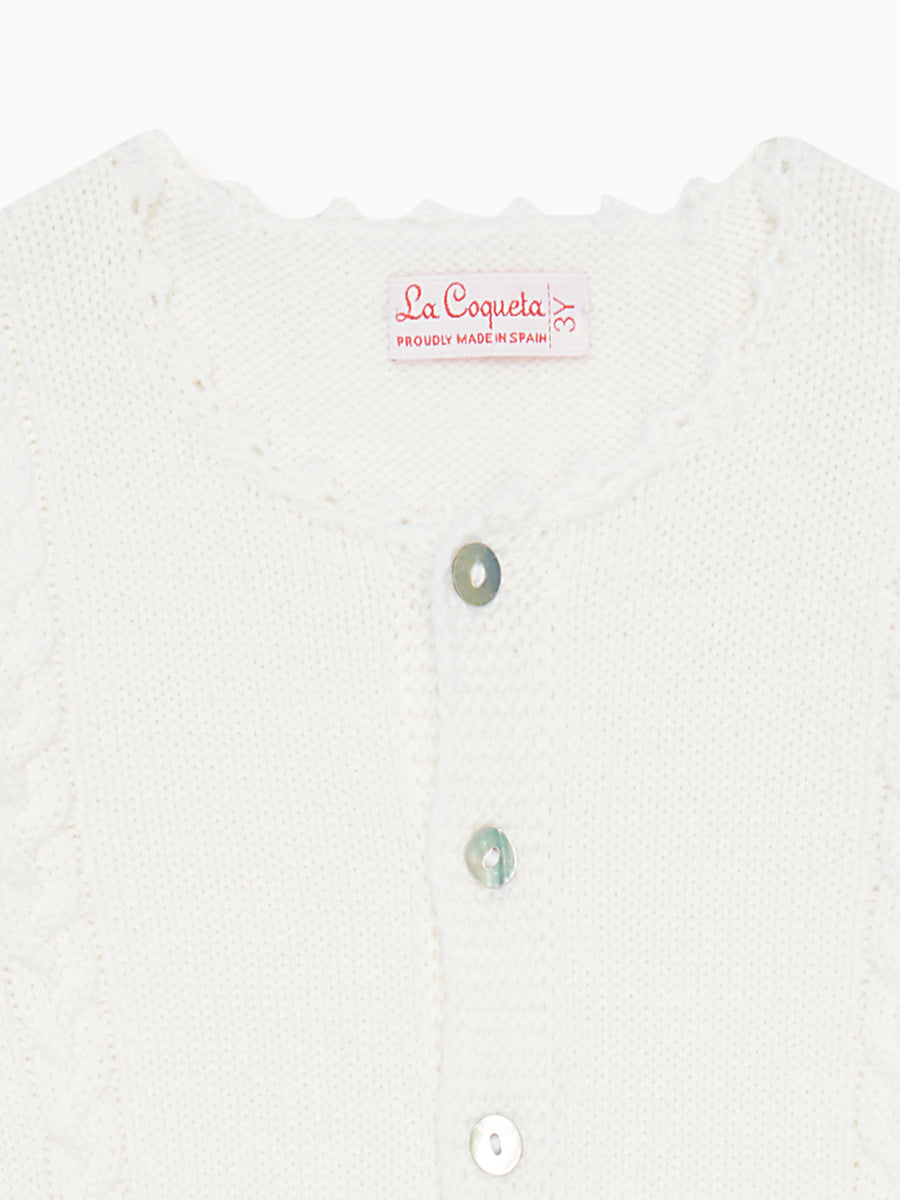 baby ivory feria cardigan