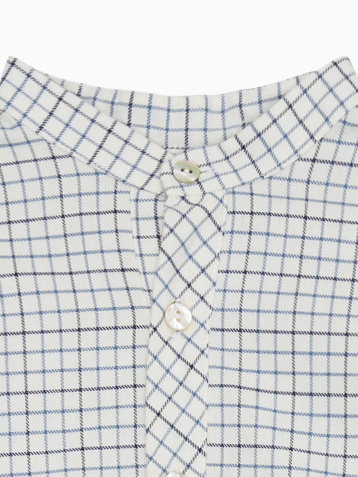 boys navy check mateo shirt