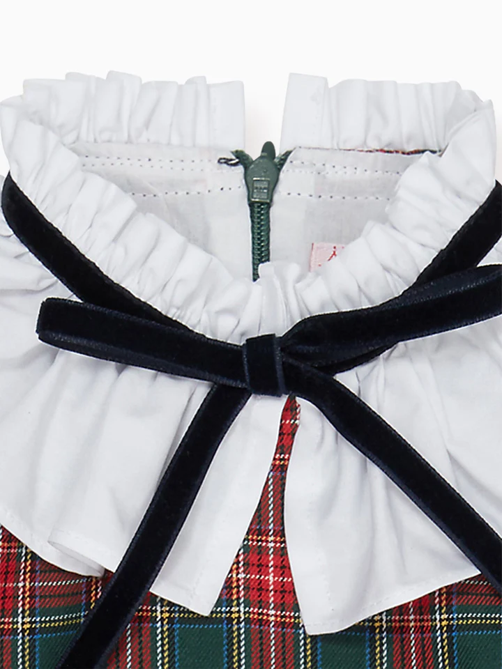 girls tartan flora dress